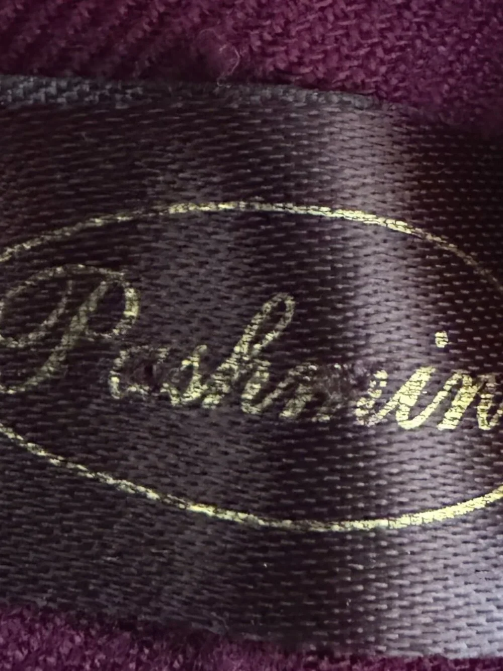 Burgundy Pashmina-Labeled Fringe Scarf Wrap